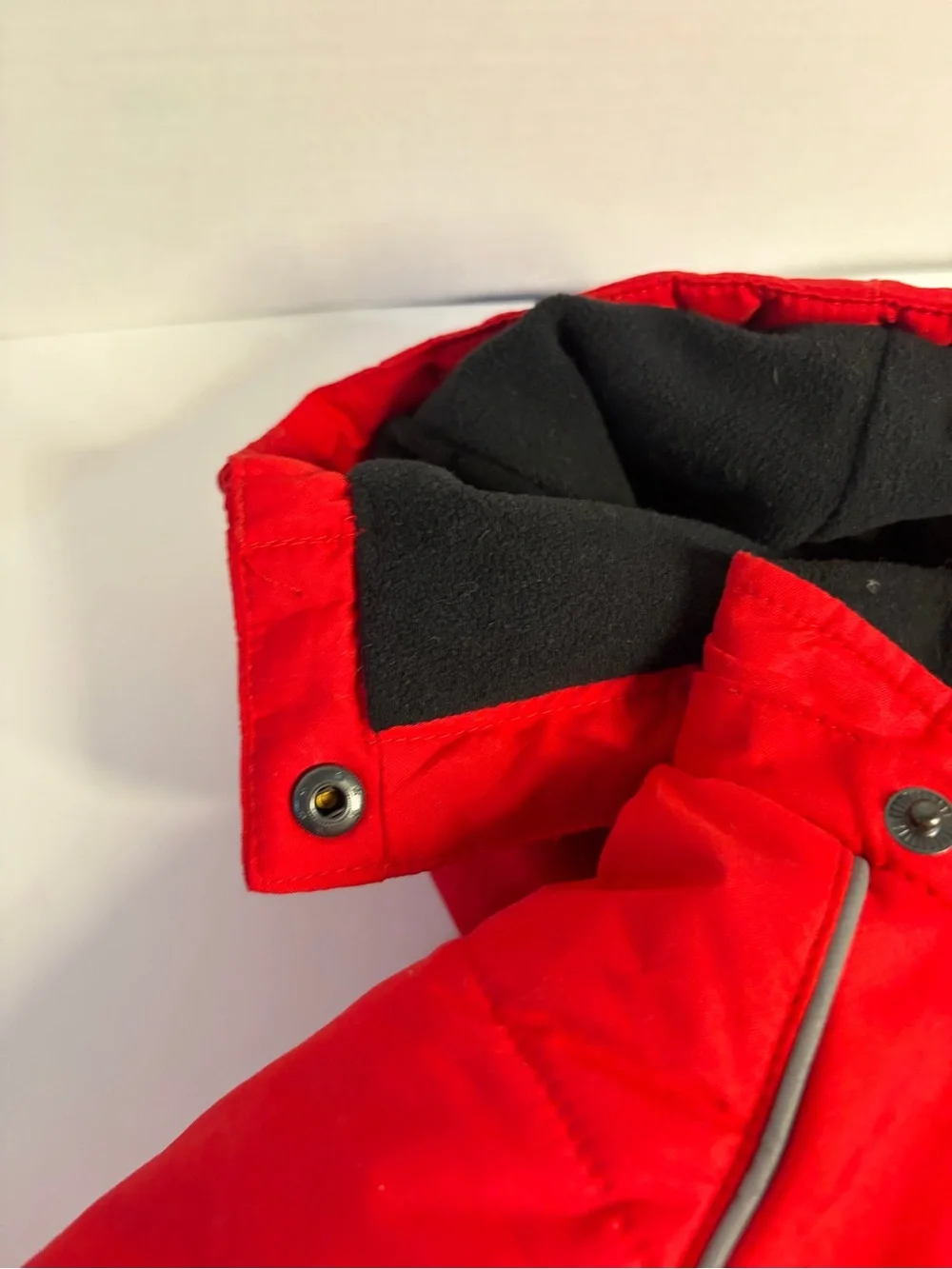 Polarn O. Pyret Red Hooded baby 4-6m Snowsuit with wool mittens